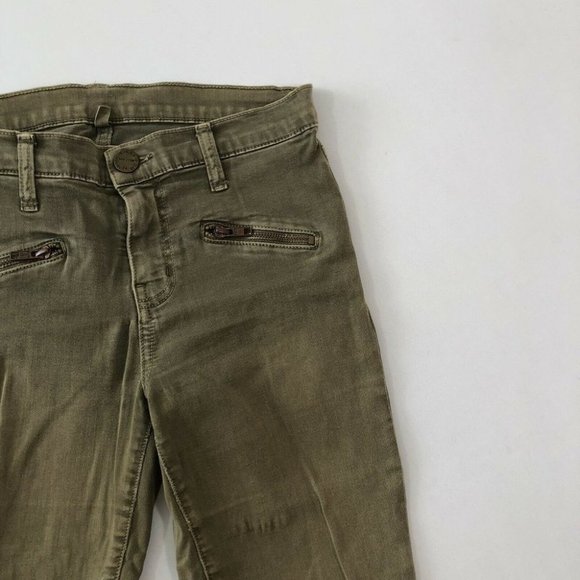 34N 118W Pants Women's 27 Olive Green Skinny Utility SOHO Zip Stiletto Size 27 - Picture 3 of 11